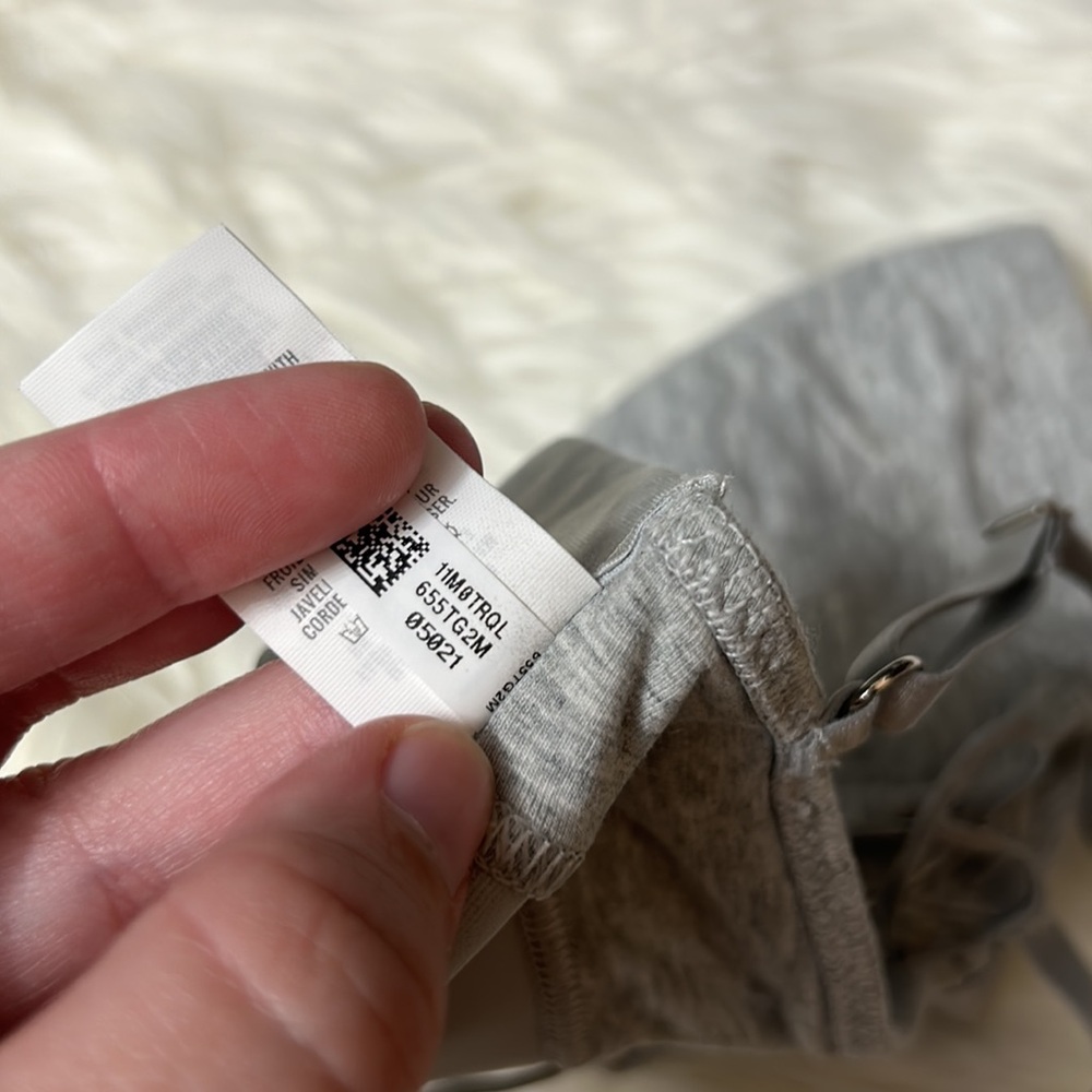 Gray Satin-Trim Bralette with Adjustable Straps - Picture 9 of 12